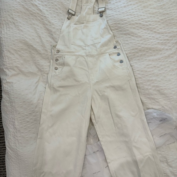 Brand New Still Here White Missisipi Overalls - Picture 2 of 5